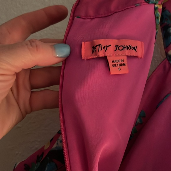 Betsy Johnson nwot pink floral sundress size 8 - Picture 5 of 7